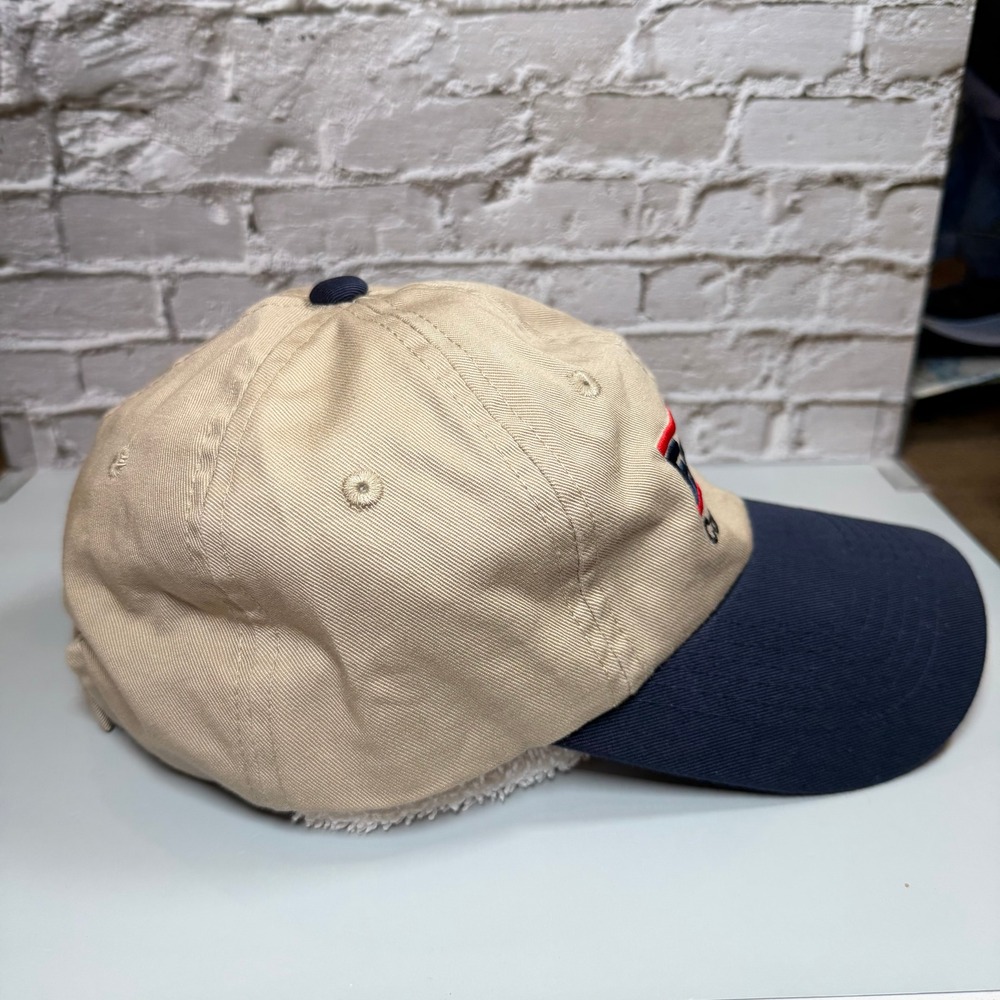 EnTech Consulting Corporation Hat Mens OSFM Tan Navy Blue Embroidered Dad Cap - Picture 3 of 7